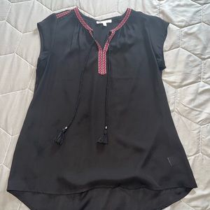 Black bohemian dressy top